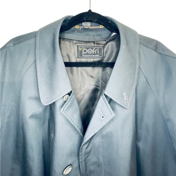 Pefri Men’s Trench Coat in Dark Navy gray with removable bodywarmer size 54, XXL - Picture 2 of 7